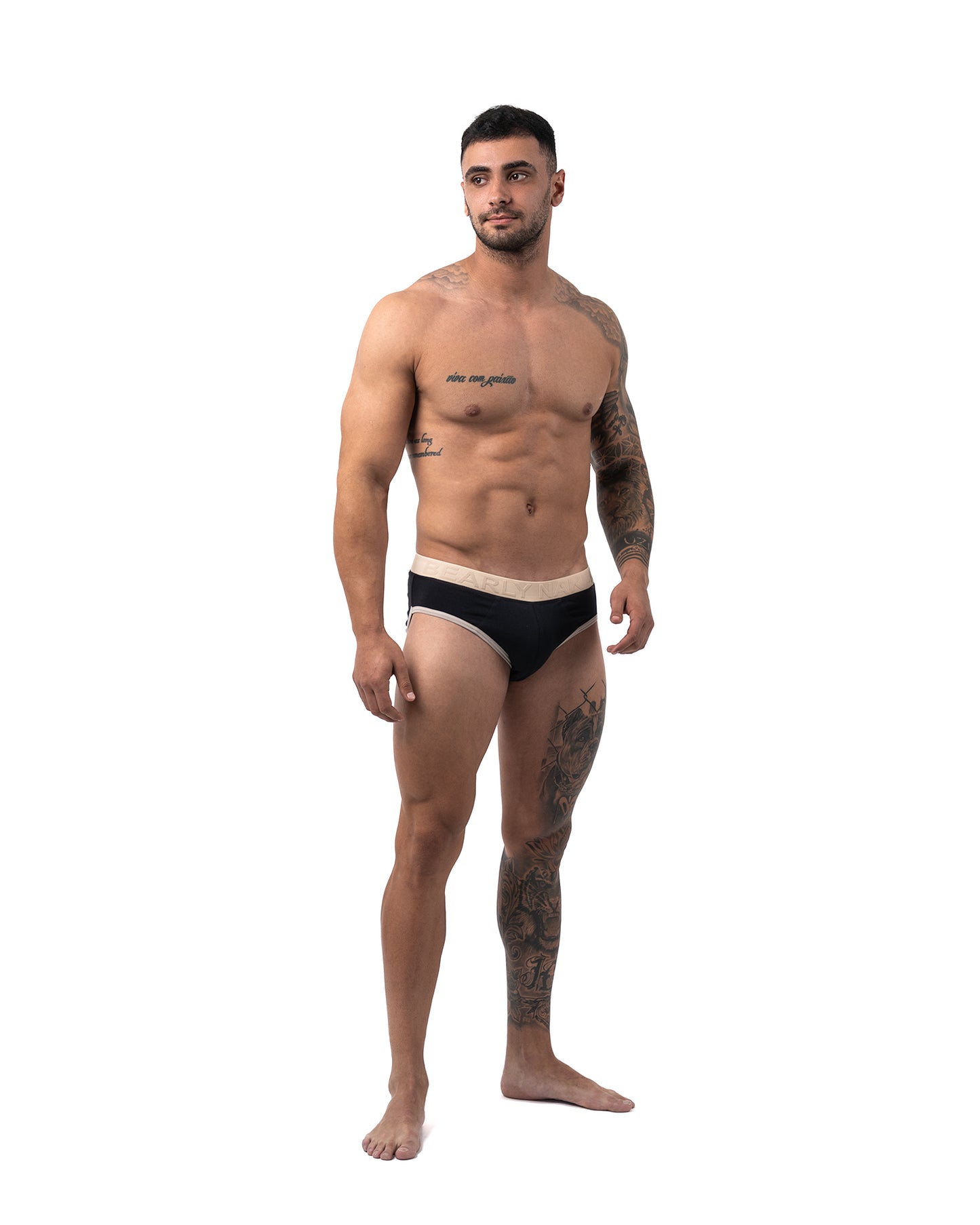 Luxe Brief Black & Beige