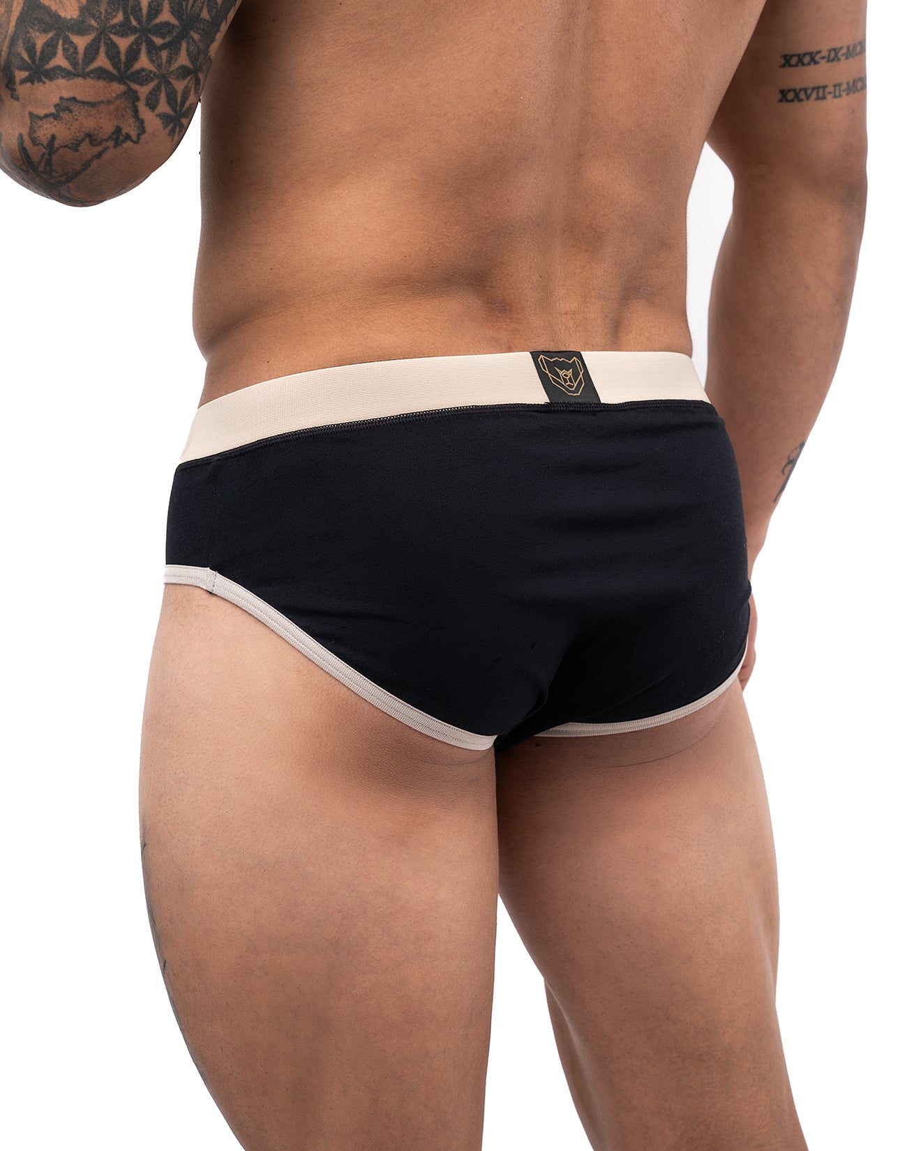 Luxe Brief Black & Beige