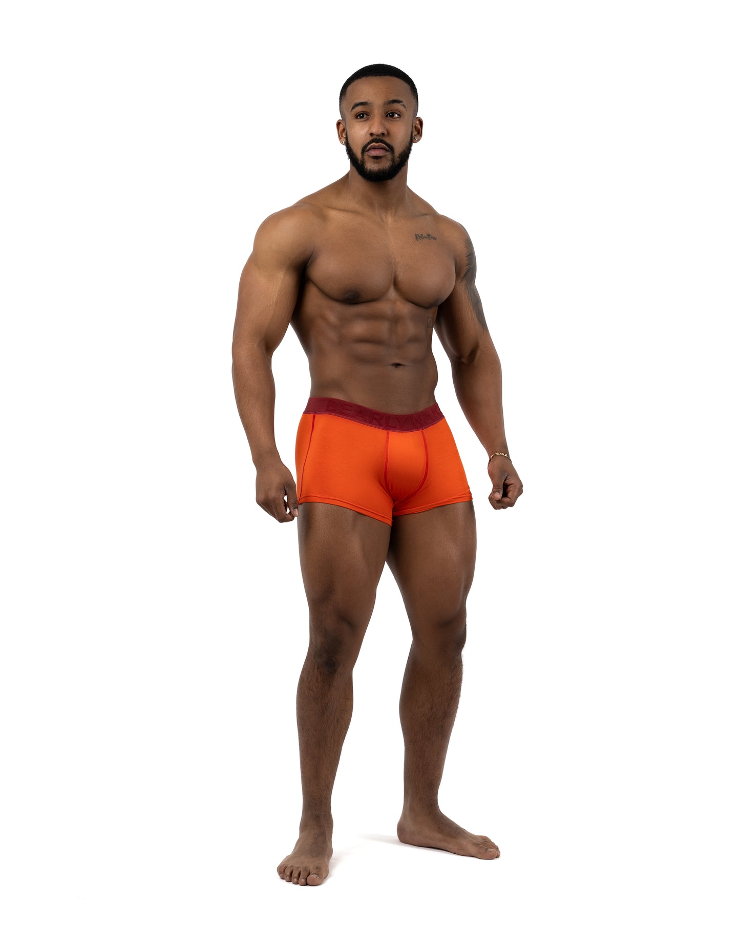 Luxe Boxer Brief Orange & Maroon