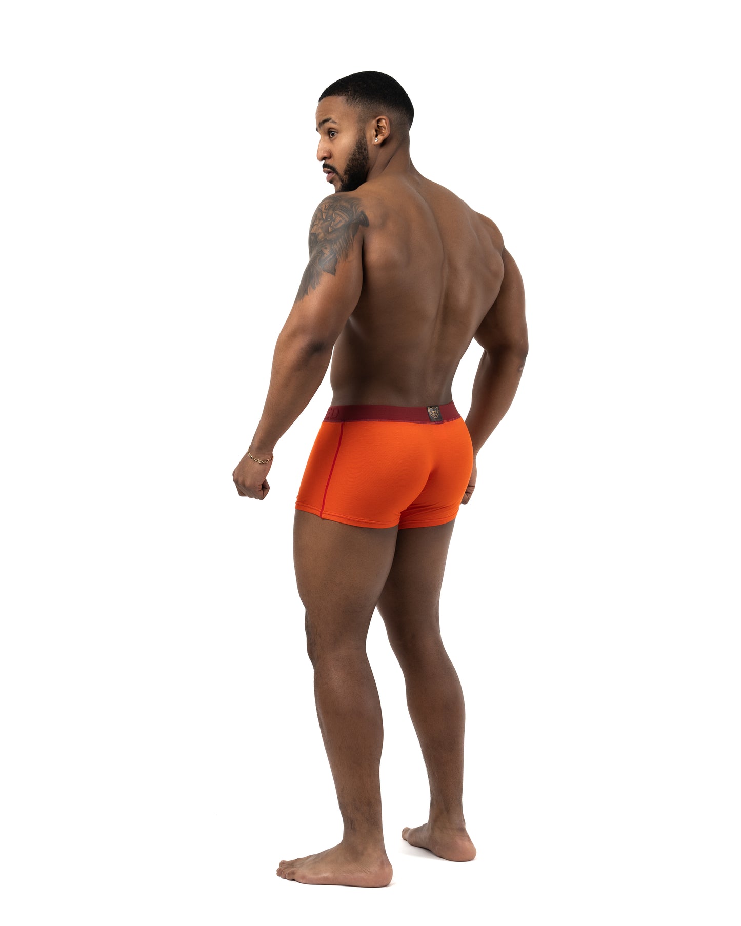 Luxe Boxer Brief Orange & Maroon