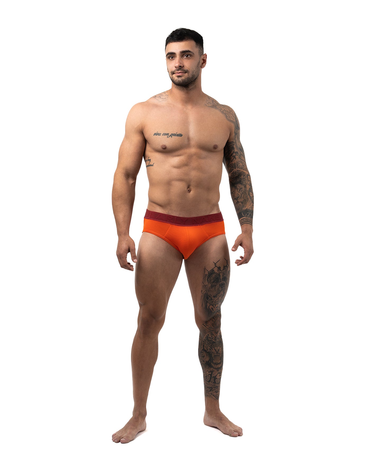 Luxe Brief Orange & Maroon