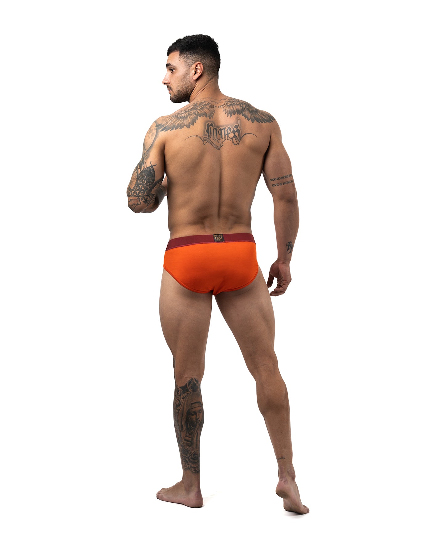 Luxe Brief Orange & Maroon
