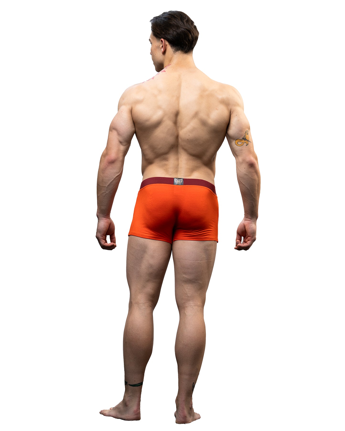 Luxe Boxer Brief Orange & Maroon