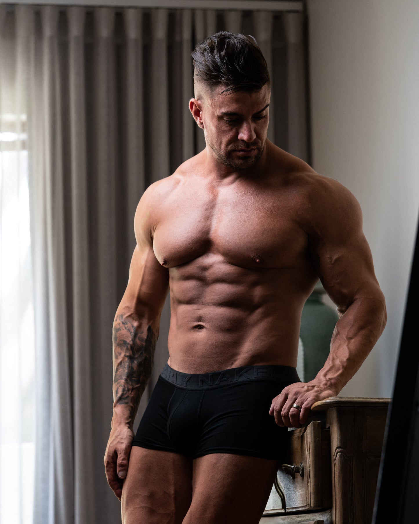 Peloche Boxer Brief Black